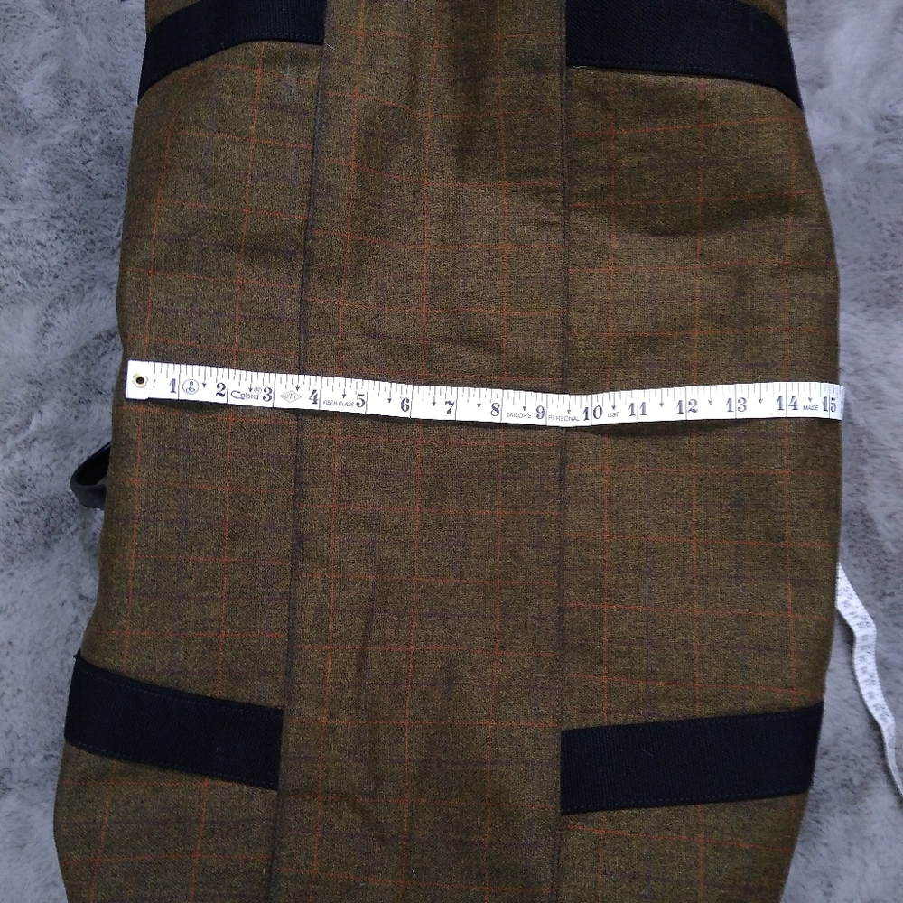 Jack Spade XL Tweed Tartan Olive Travel Overnight Bag - Picture 11 of 11